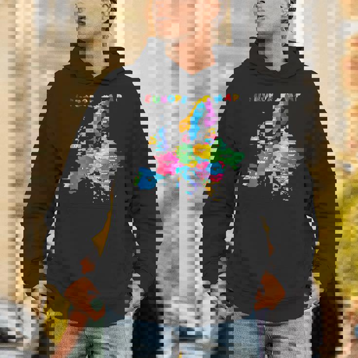 ヨーロッパ地図、国旗、ヨーロッパ諸国 Hoodie