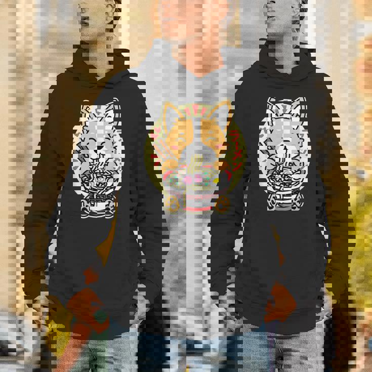 ラーメンを食べる犬 パーカー