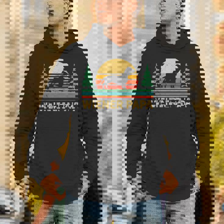 レトロ ワイナー 犬 パパ ギフト ヴィンテージ 犬 ダックスフンド ダックスフンド ダックス ドクシー パーカー