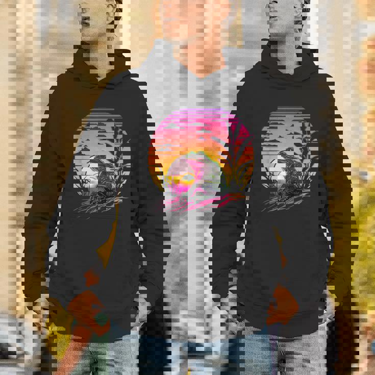 レトロなエステティックフロッグ パーカー