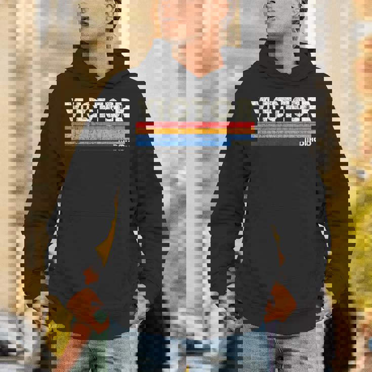 レトロヴィンテージ 70年代 80年代スタイル ビクター、Id Hoodie