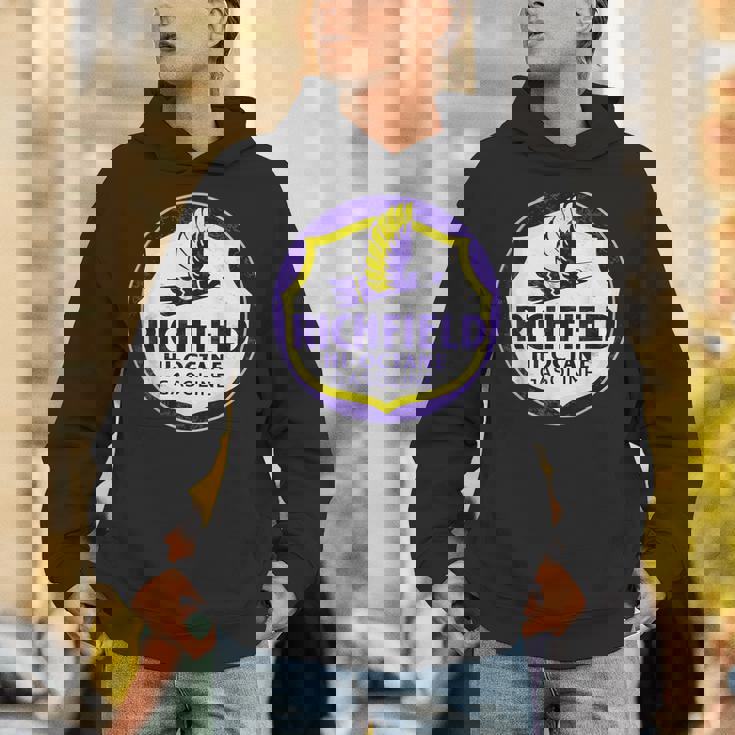 レトロヴィンテージガソリンスタンド リッチフィールドガソリン車 バイクガレージ パーカー