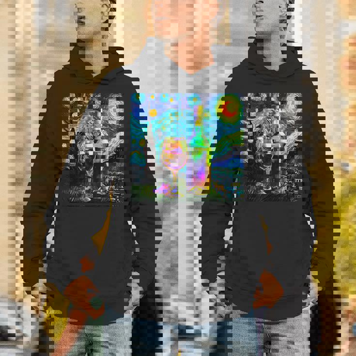 ワイン 酒 面白いtシャツ ゴッホ 星月夜 飲み おもしろ 飲み会 のんべえ メンズ 居酒屋 ネタ パーカー