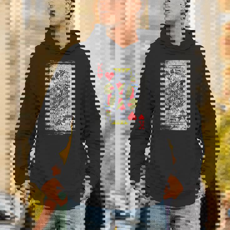 ヴィンテージ ハートのキングトランプ ハロウィン カジノ パーカー