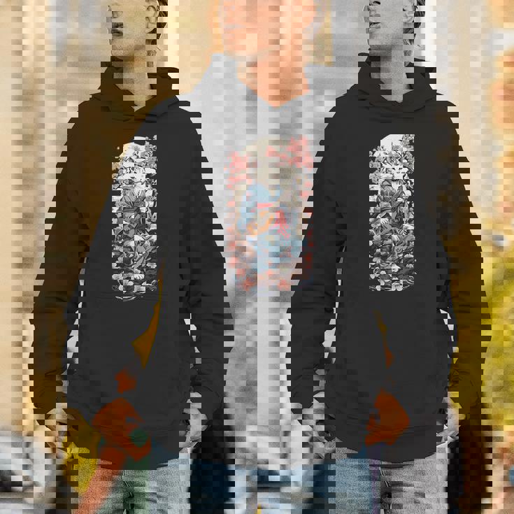 三味線猫 ヴィンテージ 日本 鬼 デザイン パーカー