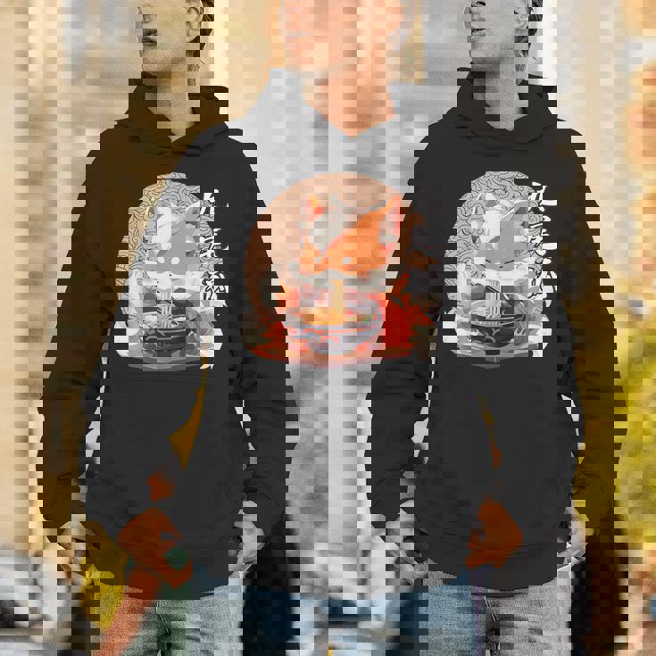 九尾の狐、ラーメンを食べる九尾の狐 パーカー