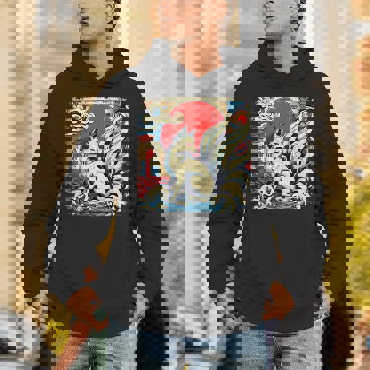 九尾狐 きつね パーカー