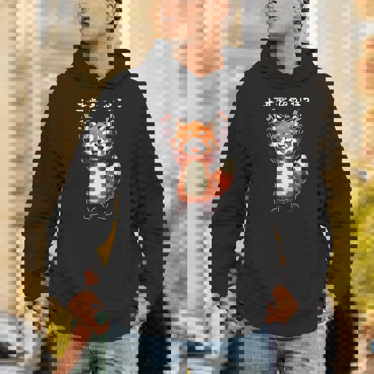 五十歩ひゃっほう レッサーパンダ ネタ ことわざ ことわざのもじり ジョーク ギャグ ダジャレ ツッコミ おもしろ メン 長袖tシャツ Hoodie