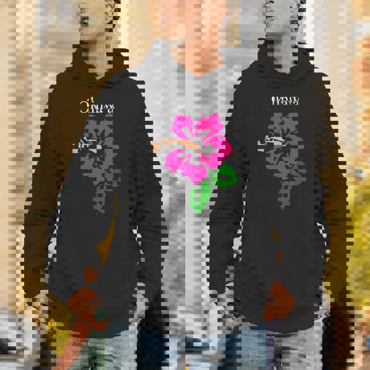 南国沖縄島パラダイス ハイビスカス アートイラスト Hoodie