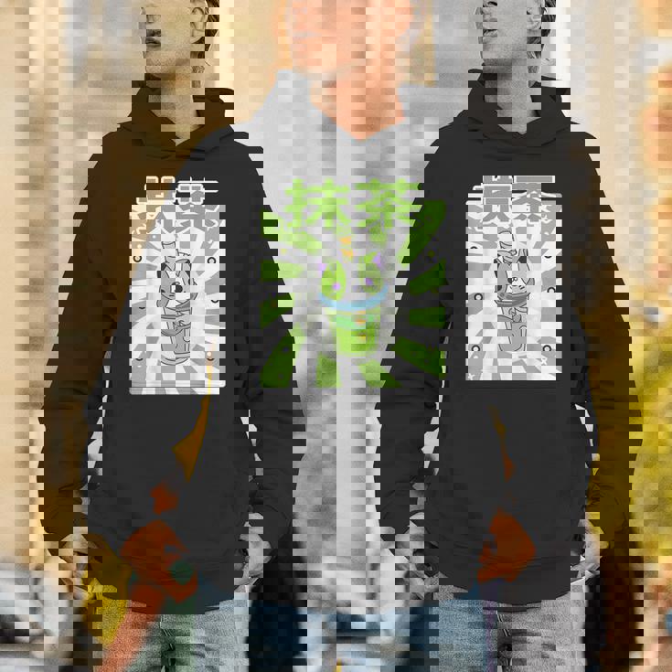 可愛いレトロ90年代日本のカワイイ I Love Matcha ファニー抹茶 パーカー