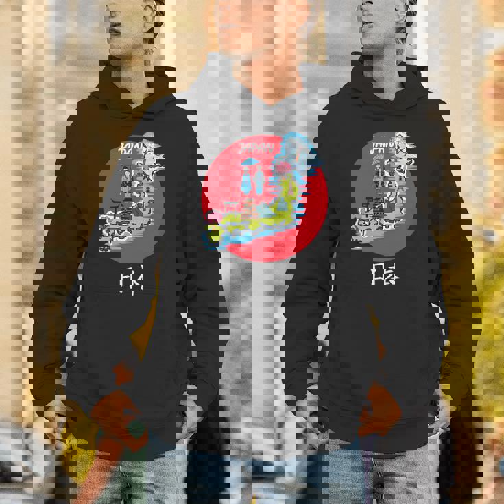 地図舞妓 日本のお土産 長袖tシャツ パーカー