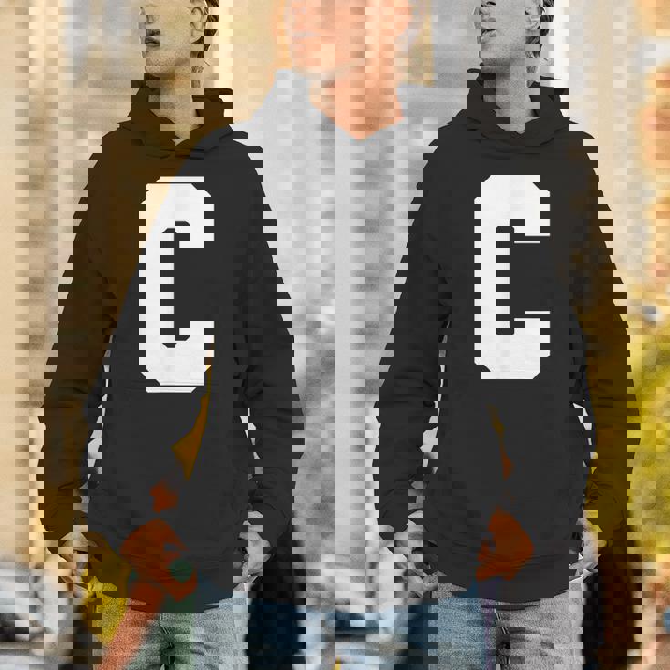 大文字 C アルファベット モノグラム イニシャル パーカー