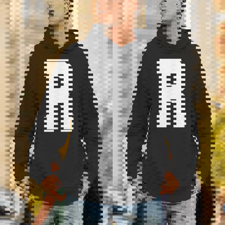 大文字 R アルファベット モノグラム イニシャル Hoodie