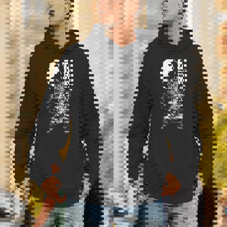 太極拳 猫 ボバ ティー 面白い カワイイ 武道 禅 キティ パーカー