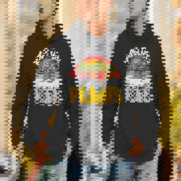 平和 愛&植物 レトロ レインボー 多肉植物 植物庭師 パーカー