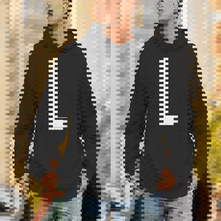 文字l アルファベットモノグラム イニシャル パーカー