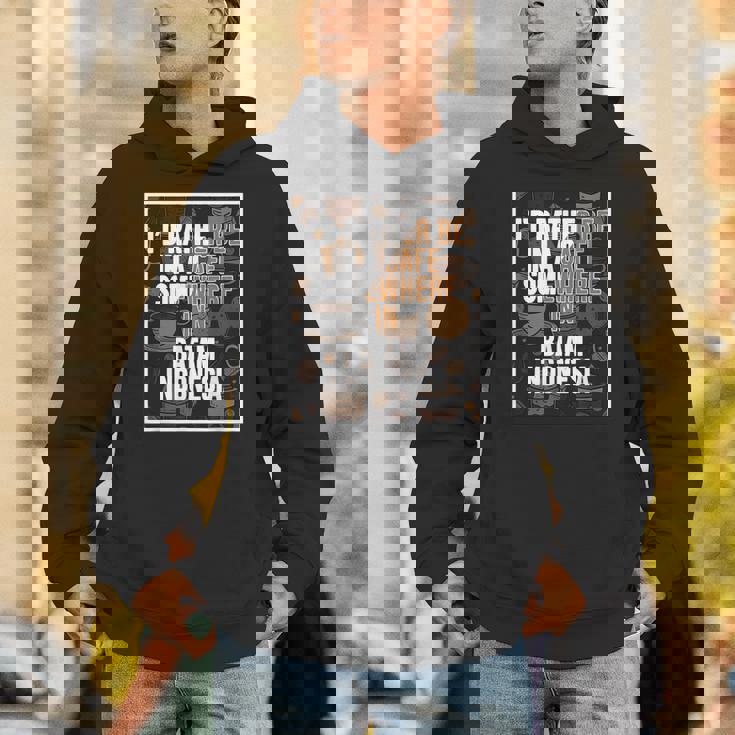 旅行とコーヒー愛好家 バタムインドネシア パーカー