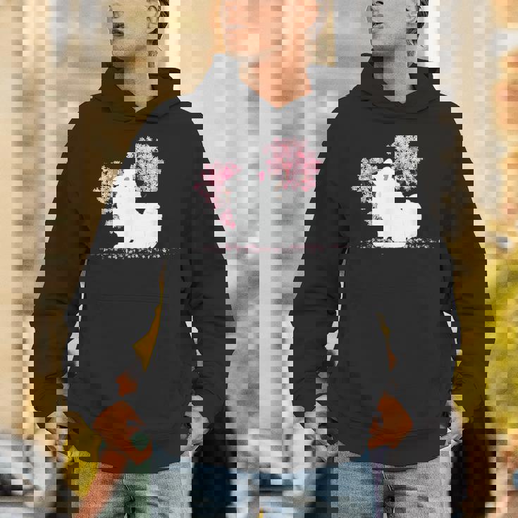 日本のかわいいさくら 桜 ジャパニーズスピッツ犬 Hoodie
