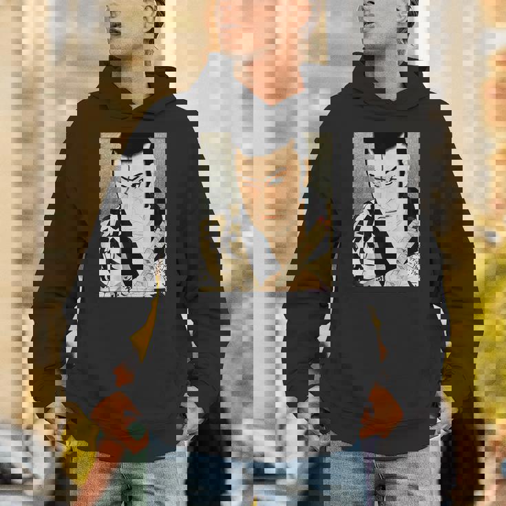 歌舞伎 演劇 俳優 サムライ 俊泉 日本のビンテージアート パーカー