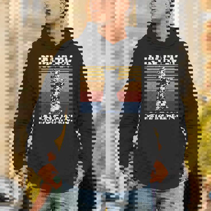 猫ビンテージpewpewpewマダファカス猫クレイジーピュー パーカー