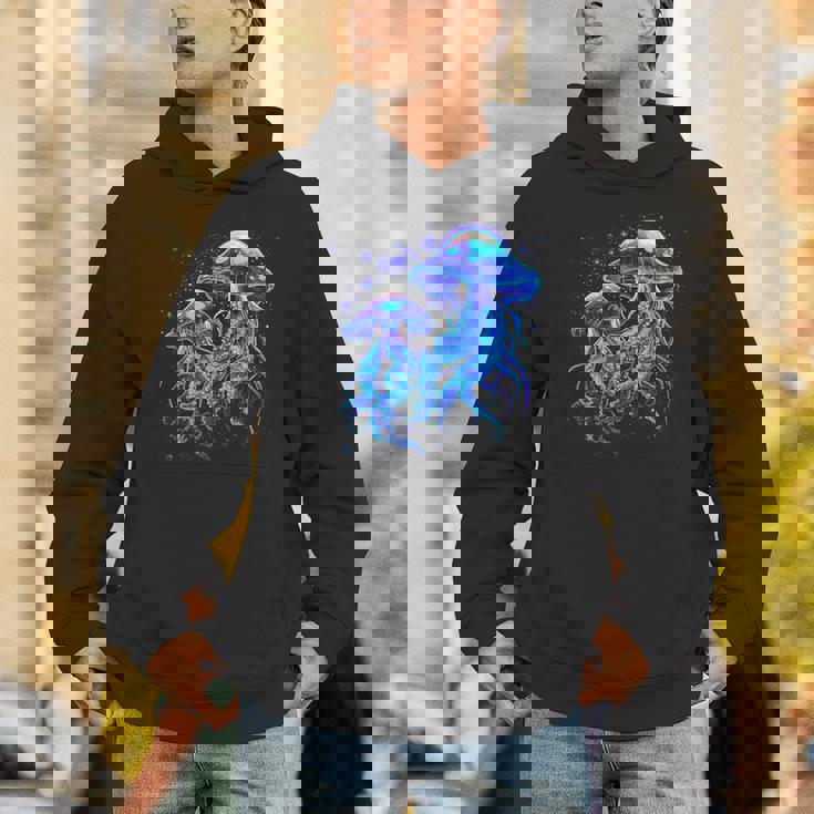 生物発光発光クラゲ パーカー