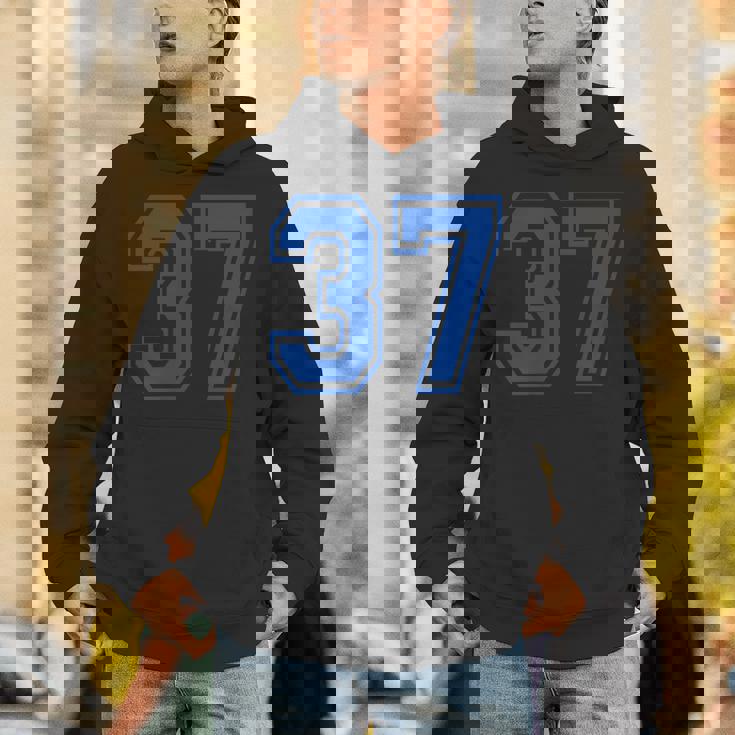 番号37インチ ブルー Hoodie