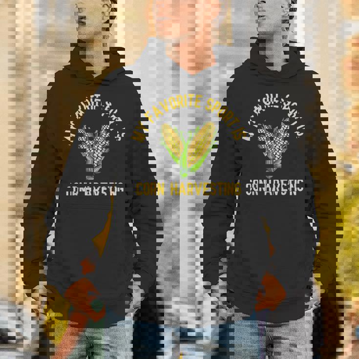 私の好きなスポーツはトウモロコシの収穫です面白い穀物農家 Hoodie