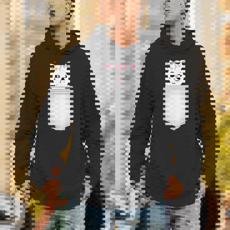 胸ポケットの猫 パーカー