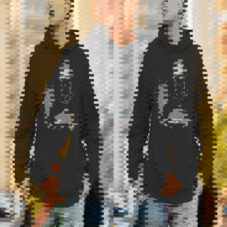 袋に入った魚 ナマズ パーカー