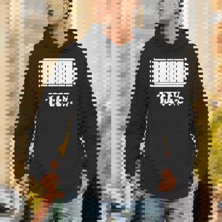 電池【100】バッテリー おもしろ 面白い ギャグ ネタ ウケ狙い 笑える ユーモア お笑い 個性的な Hoodie