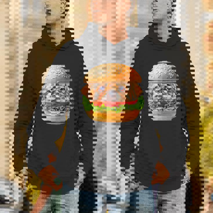 面白いtシャツ ペキニーズ 犬 イヌ ハンバーガー メンズ グッズ かわいい おもしろ 面白い 服 ネタ パーカー