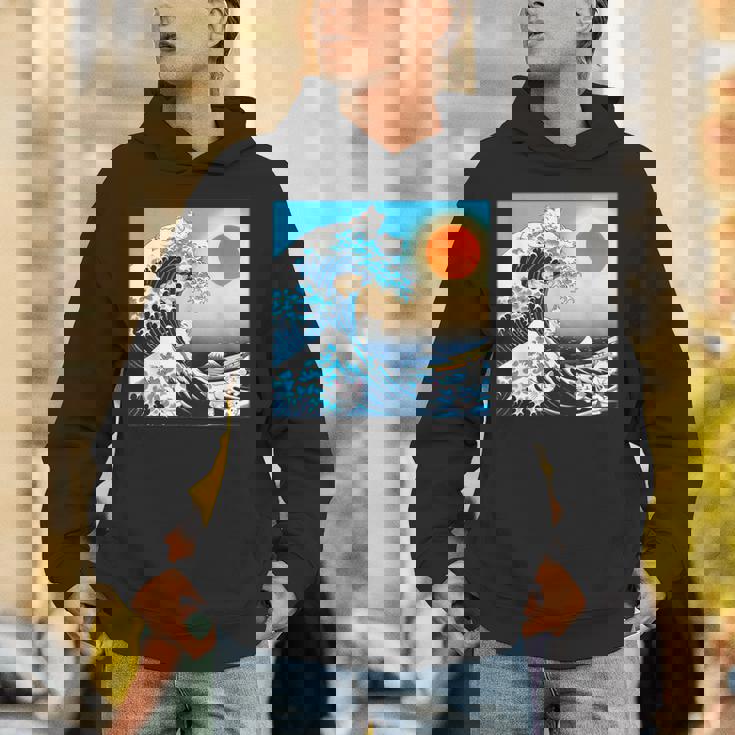 面白いtシャツ 猫 ネコ 浮世絵 海 メンズ 猫好き グッズ おもしろ 面白い 服 ネタ にゃんこ 猫の下僕 パーカー