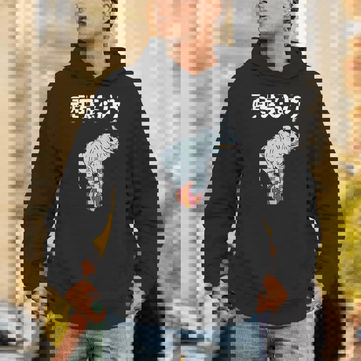 頑張るゾウ がんばるぞう ダジャレ ゾウ 動物好き ジョーク 高校受験 大学受験 試験 合格 かわいい おやじギャグ パーカー