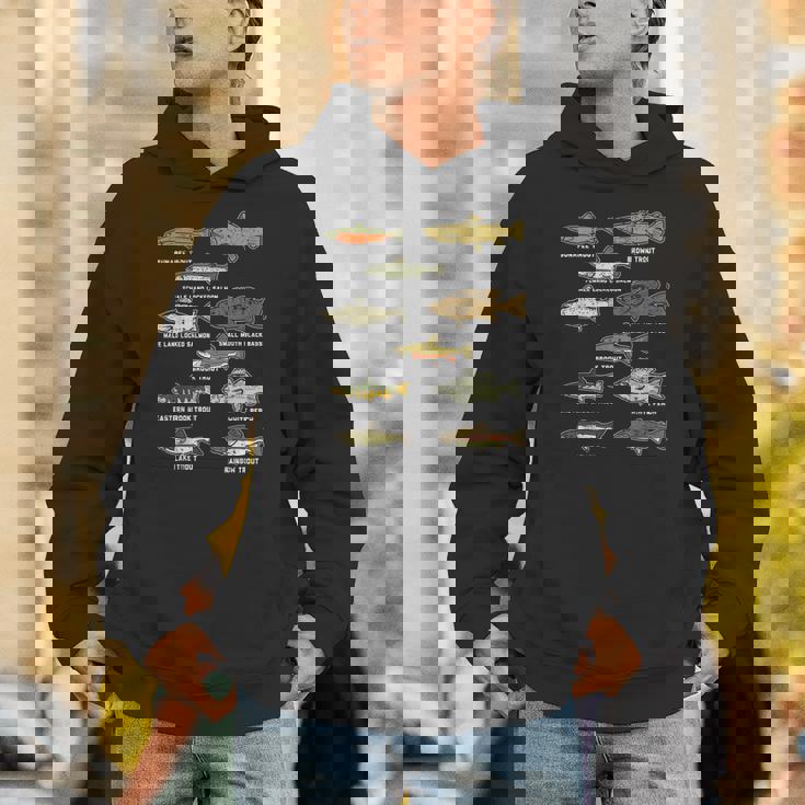 魚の種のトラウトのサーモンのバス釣りの漁師のアングラーのギフト Hoodie