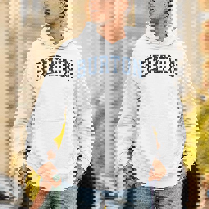 Burton Michigan Mi ヴィンテージ スポーツデザイン ネイビーデザイン Hoodie