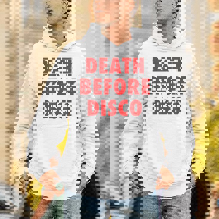 Death Before Disco Inspired メンズ レディース 80年代レトロ パーカー