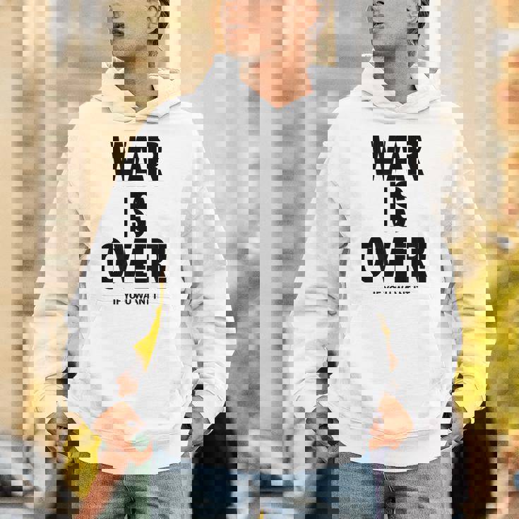 Exclusive War Is Over ご希望の場合限定ブラックプリント Hoodie