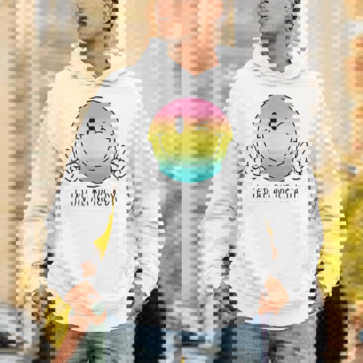 Have A Nice Day Winkingmile Face Peace Wink Happy Face パーカー