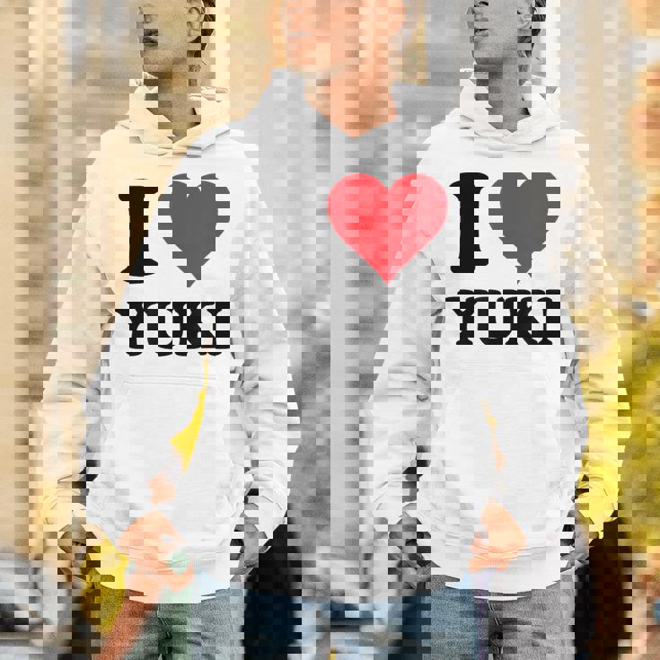 I Heart Yukiファーストネーム I Love パーソナライズ パーカー