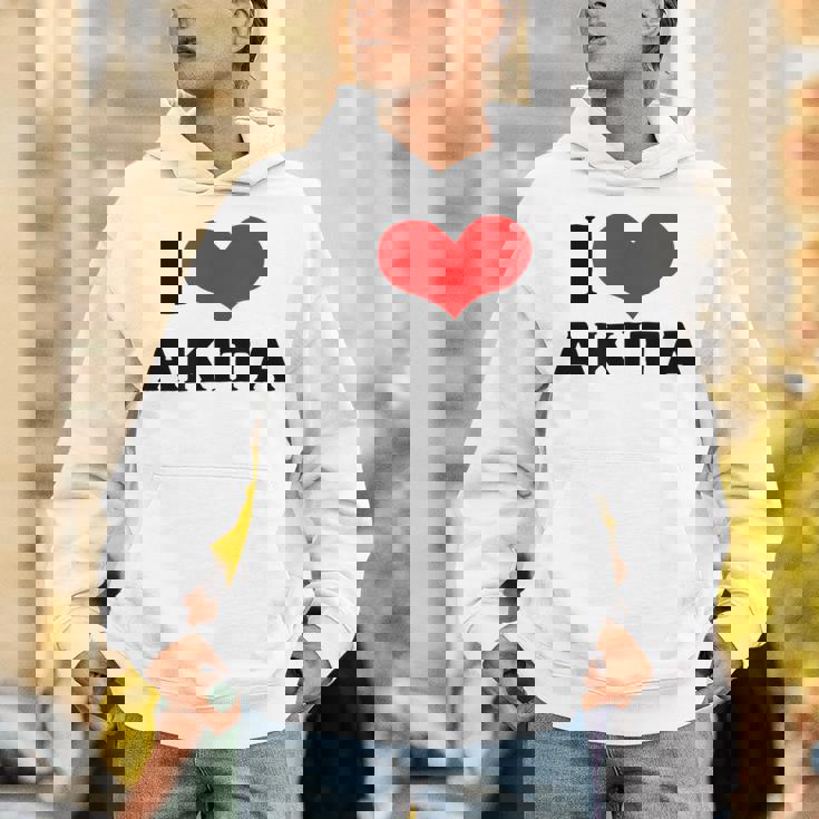 I Love Akita 愛 ハート 秋田 秋田県 日本 お土産 かわいい おしゃれ パーカー