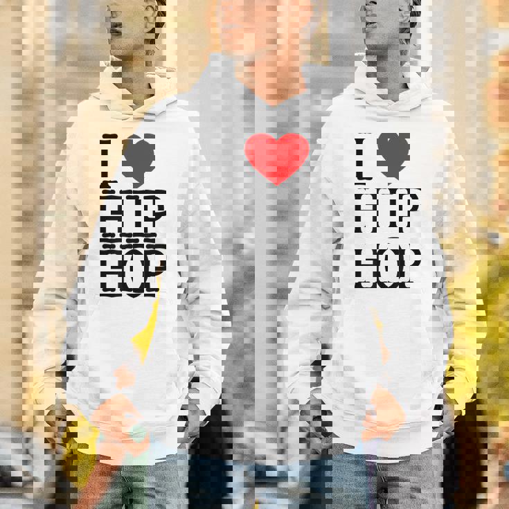 I Love Hip Hop ハート ラップ&ヒップホップファン パーカー