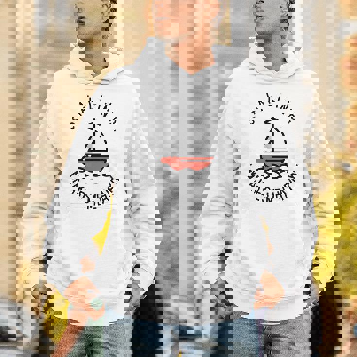 Sailing Makes Me Happy レッド ヨット パーカー