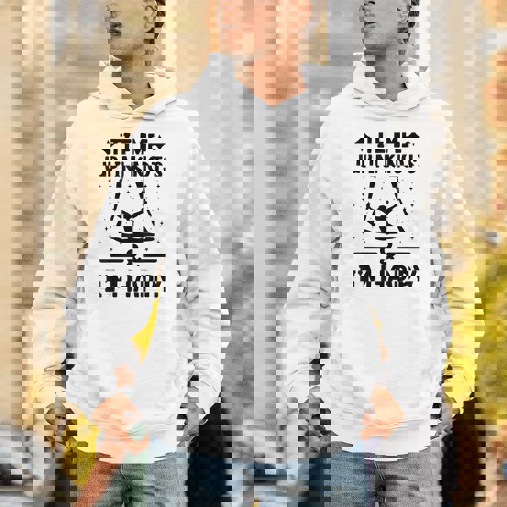 Tie Me Up In Knots & I'm Happy エアリアル ヨガ 体操選手 エアリスト パーカー