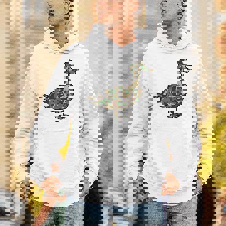 「鴨フラージュ」かも カモフラージュ 迷彩 ダジャレ 駄洒落 動物 鳥 カモ 鳧 カムフラージュ 兵士 軍隊 軍人 国防 パーカー