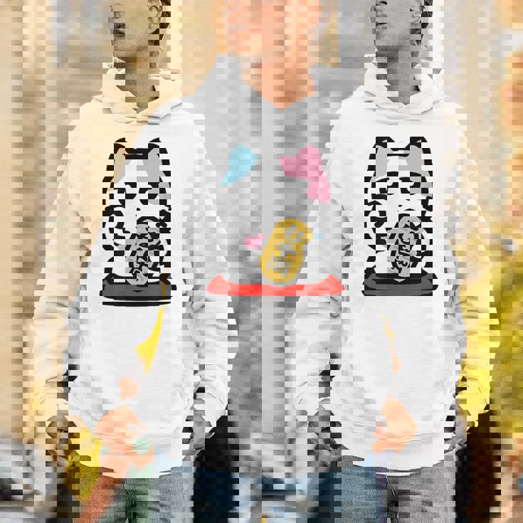 びーえするるる【Bsテレ東公式】まねきねこイラストtシャツ（ホワイト） パーカー