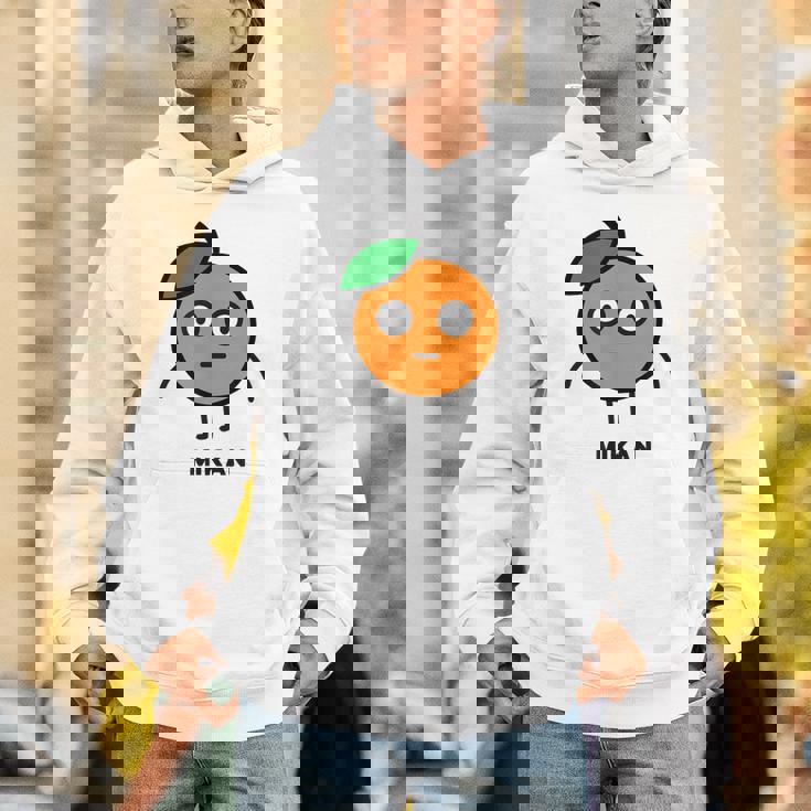 みかん Mikan 顔 イラスト かわいい おもしろ 面白い 簡単 シンプル ゆるい 果物 パーカー