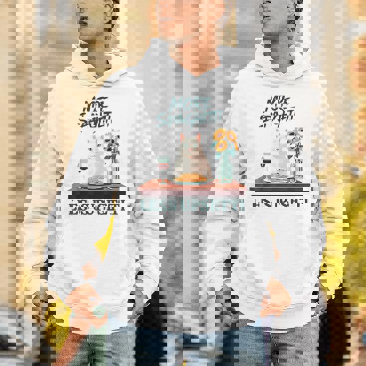 より多くのスパゲッティ、より少ないアップセッティ、イタリア料理 猫愛好家 パーカー