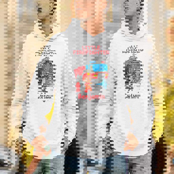 キッズ 消防署の消防車 小さな消防士ベンジャミン Hoodie