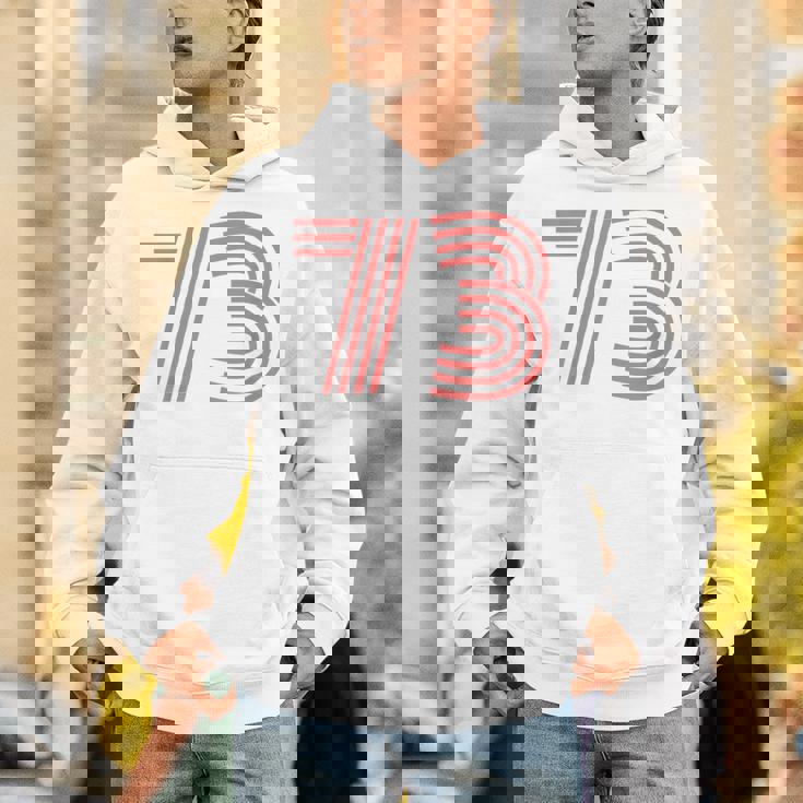 クールレトロライティングジャージ、背番号73 1973 Hoodie