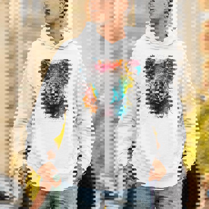 コアラ アートワーク カラフル アートアニマル コアラ パーカー